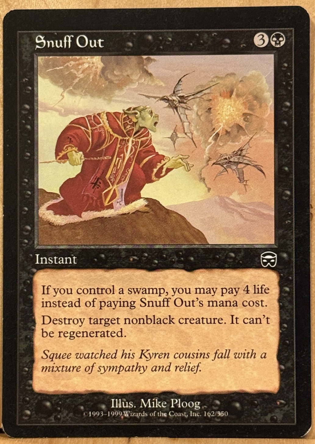 LIMITED EDITION Mercadian Masques Vintage MtG Snuff Out Unplayed NM