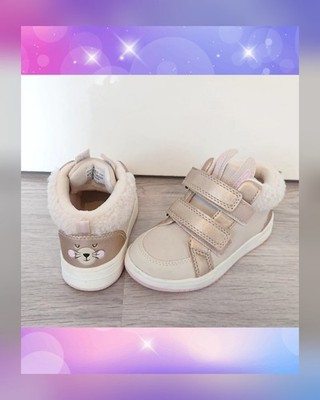   Größe 25   Mädchen Schuhe Sneaker   Frühjahr Ostern   Creme Gold Hase   Lily &