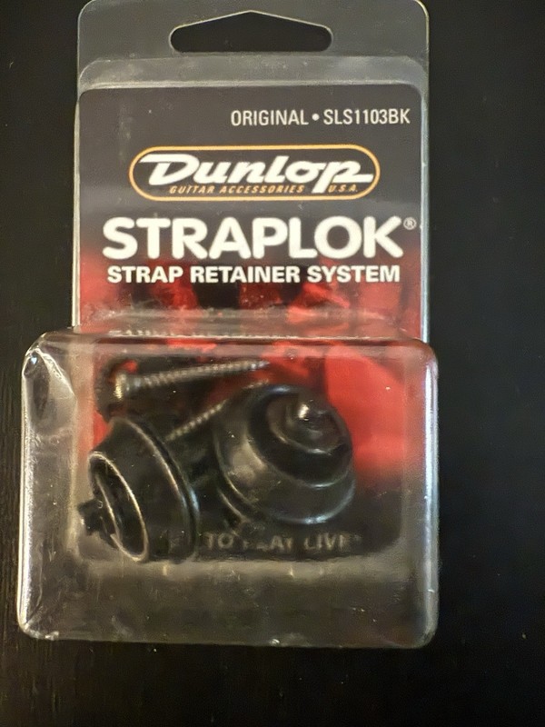Dunlop SLS1103BK Guitar Straplok System Black