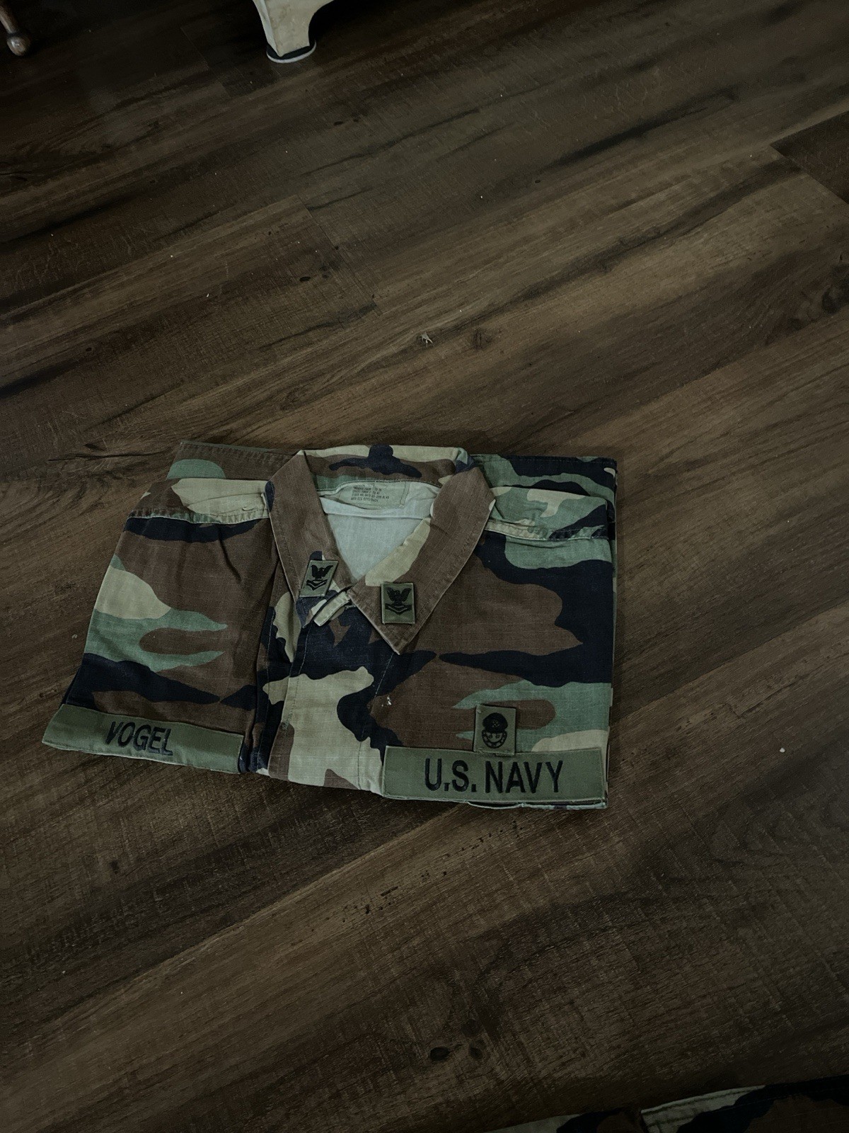 US Navy Woodland BDU Combat Coat Medium Long Hot Weather Ripstop
