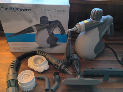 #ad PurSteam PS 581X Handheld Pressurized Steam Cleaner 7 Tools Included Open Box $40.50