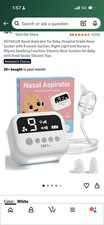 HEYVALUE Hospital Grade Nasal Aspirator 9 Levels Night Light Silicone Tips White