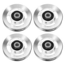 4pcs Fitness Pulley, 90mm Aluminum Alloy Cable Pulley Wheels For Exercise