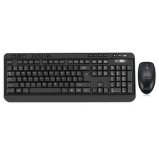 Adesso WKB-1320CB-UK Antimicrobial Wireless Desktop Keyboard and Mouse Combo for