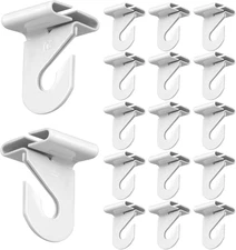 34 Pcs Ceiling Hooks, Durable Heavy Duty Aluminum Alloy Ceiling Hangers White Dr