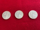 Three (3) US American Eagle Silver Coins 3 total oz. Uncirculated
