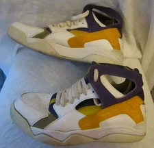 Nike Air Flight Huarache OG White Varsity Purple  Gold - Size 8.5