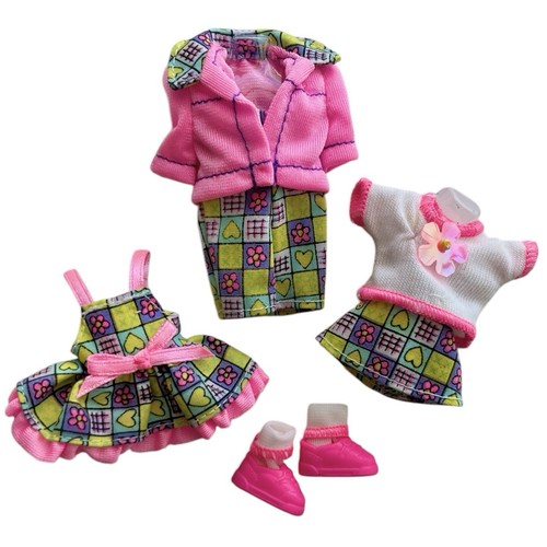 Barbie Fashion Avenue Little Sister Kelly 90s Toddler Doll Outfit Lot Dress Shoe