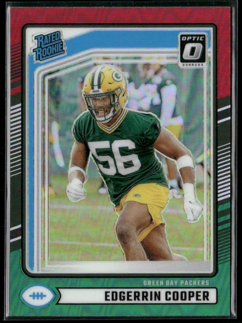 2024 Donruss #325 Edgerrin Cooper Optic Rated Rookies Preview Red and Green