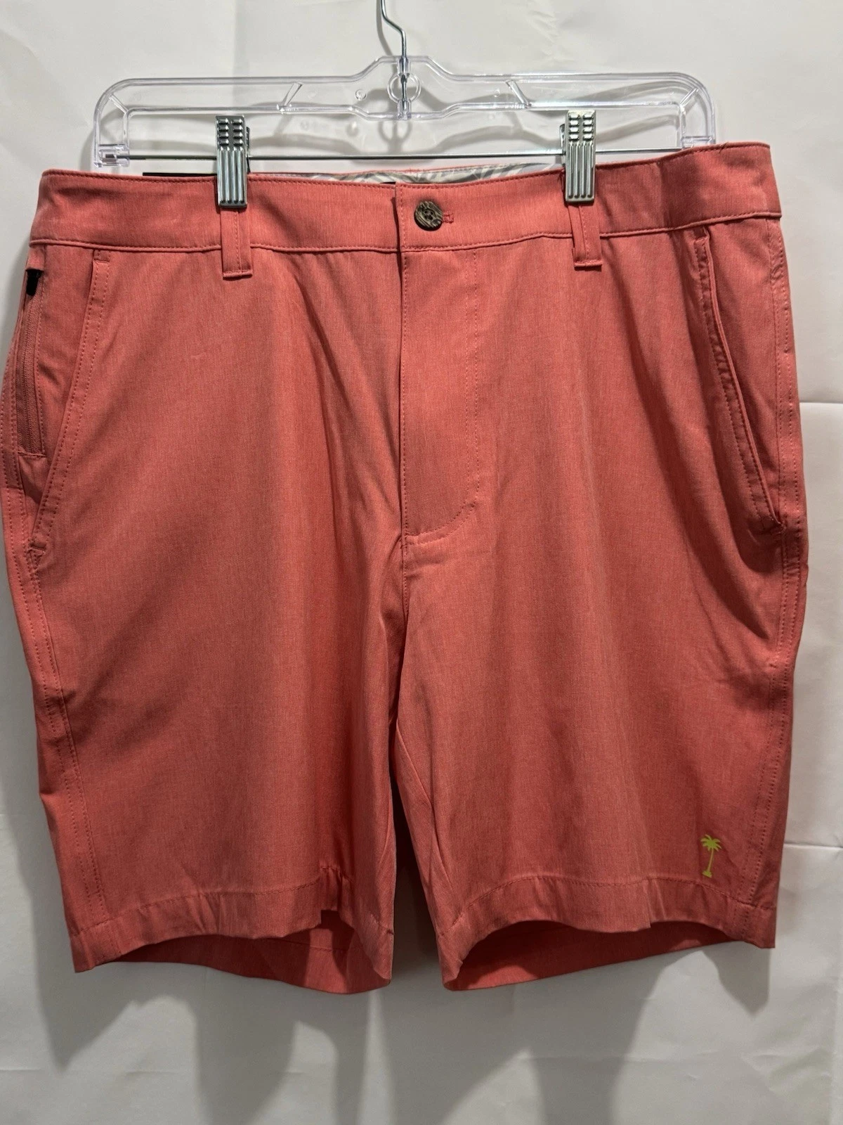 NWT Margaritaville Men’s UPF 30, Stretch, Quick Dry Salmon Shorts, Sz 32 Tag $35