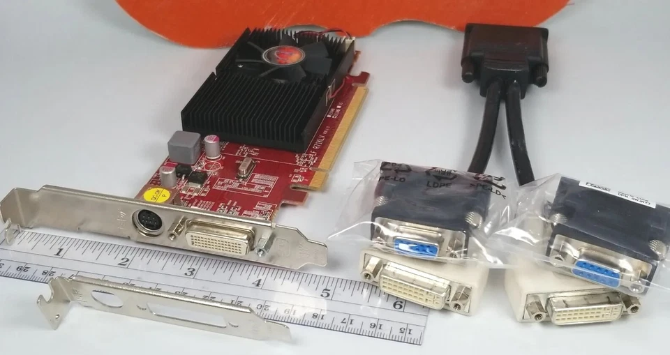 VisionTek AMD HD4350 DMS-59 DVI VGA Full Height & Slim Windows 7 Video Card - Image 2 of 4