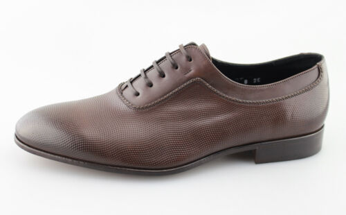 Mens SALVATORE FERRAGAMO 'Farnese' Dark Brown Leather Oxfords Size US 8 - 2E - Picture 2 of 6