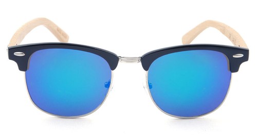Eco Bamboo Hand Made Mens Womens Classic Retro Club master Way far Sunglasses - Picture 14 of 35