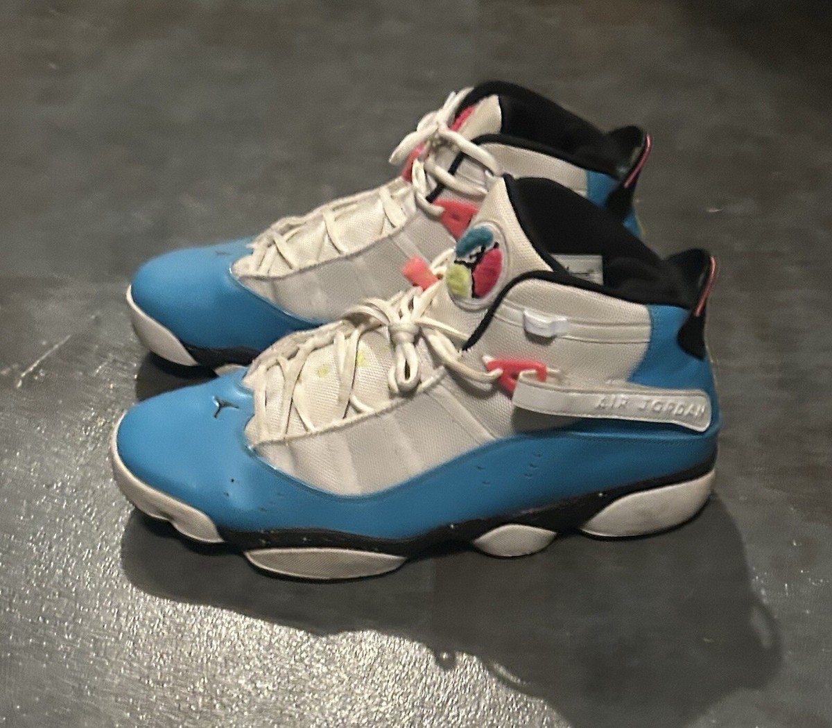 jordan 6 rings white light blue fury cyber
