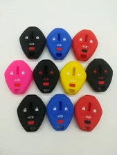 Rubber Fob Remote key Case cover For 2006-2015 Mitsubishi Eclipse Galant Lancer