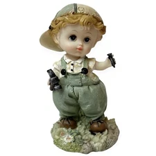 Vintage Greenbrier International Boy With Tools 5.5” Acrylic Figurine