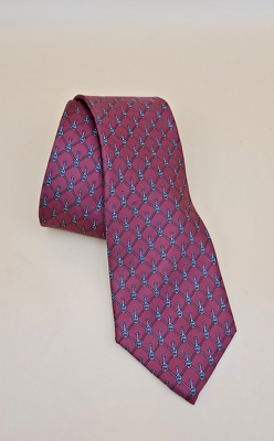 Yves Saint Laurent Vintage Red 100% Silk 56.5