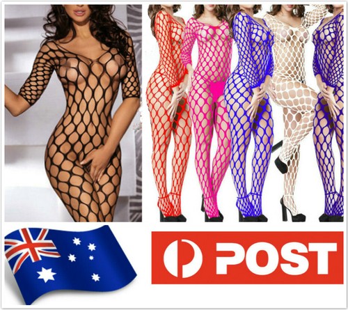AU SELLER Babydoll Fishnet Bodystocking Bodysuit Lingerie Sleepwear hos017 - 第 1/30 張圖片