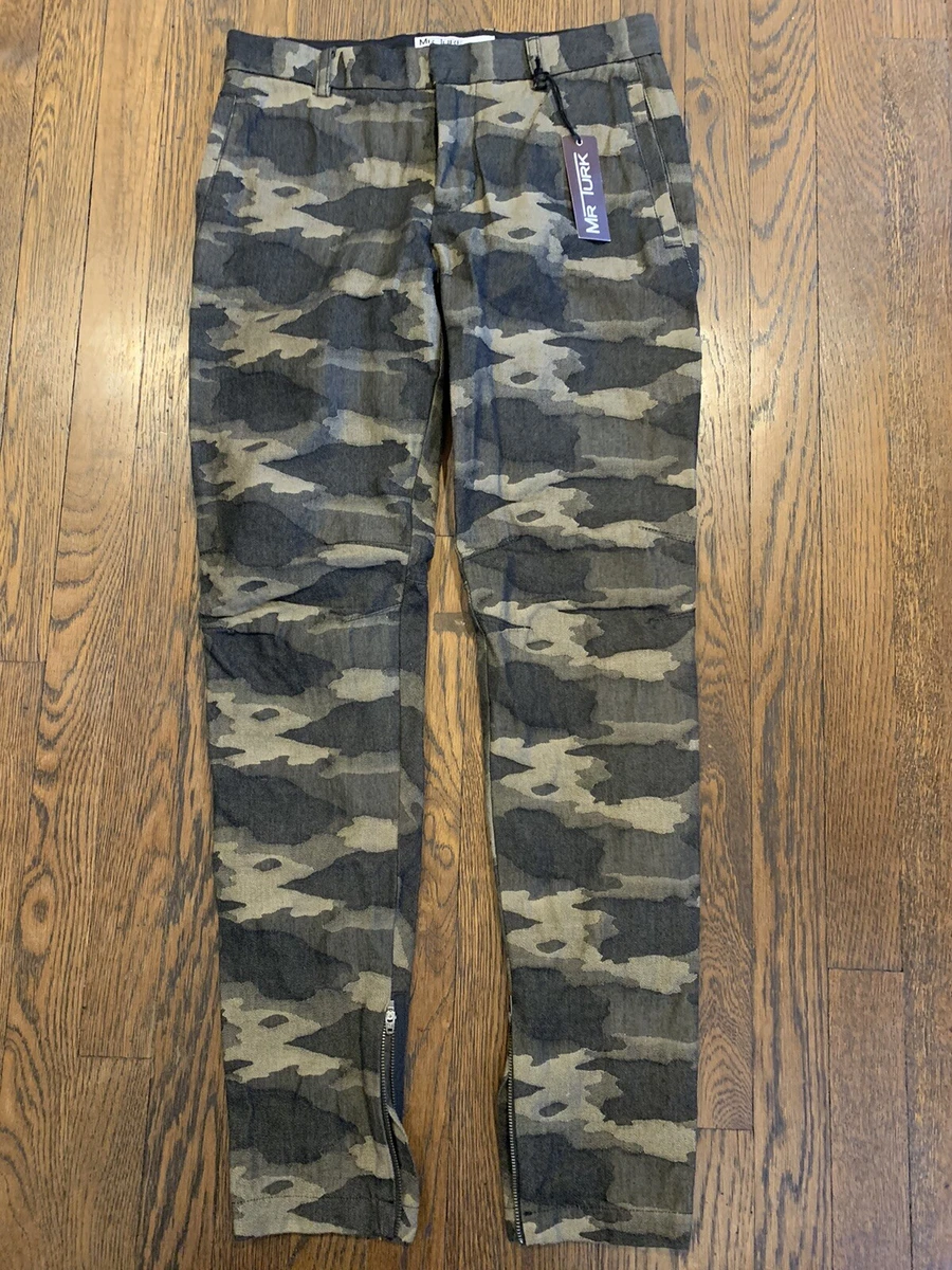 Mr Turk Camo Print Jeans Slacks Mens sz 28 inseam 30