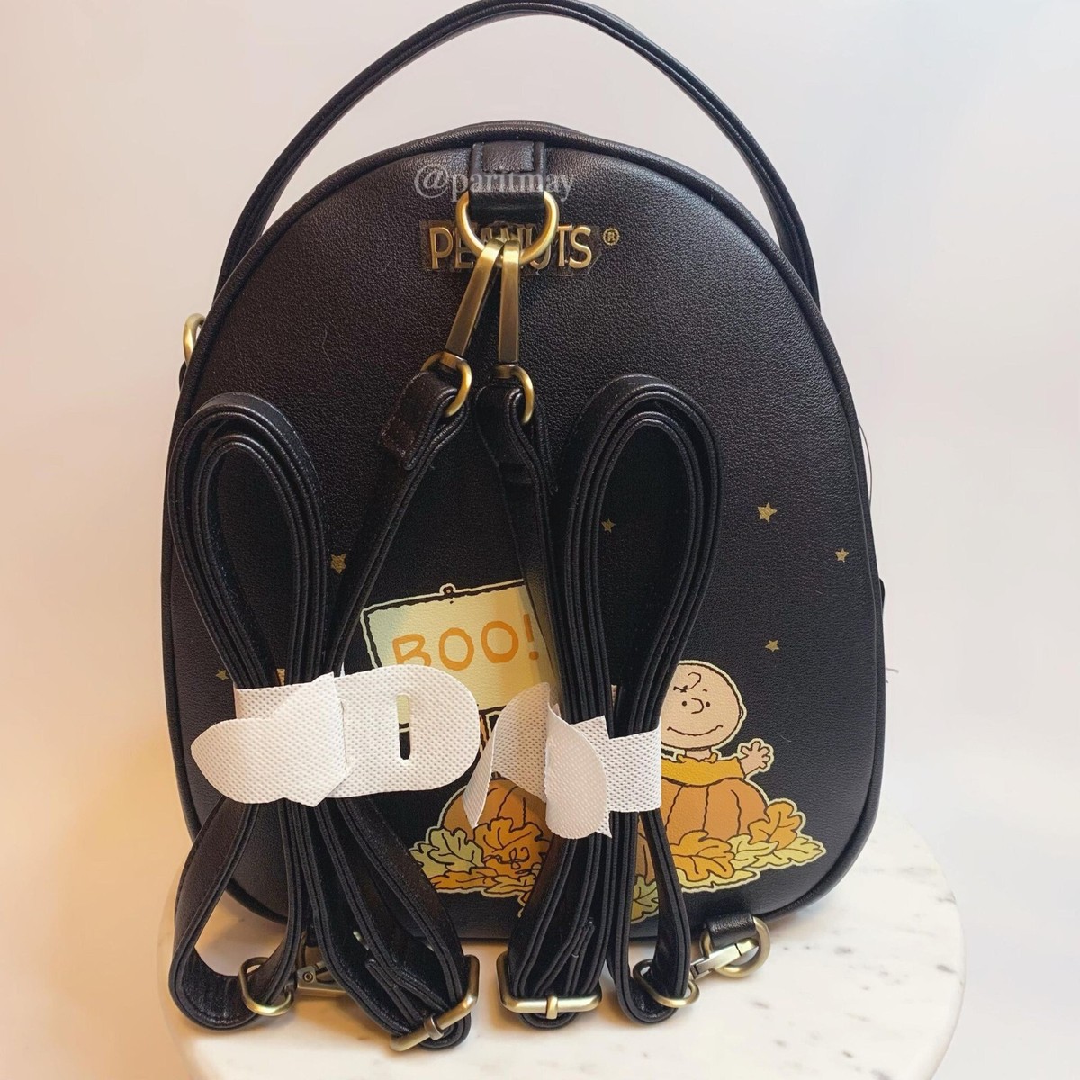 Mini Sac à Dos Peanuts – Snoopy, Great Pumpkin, Cuir Végétalien, Officiel