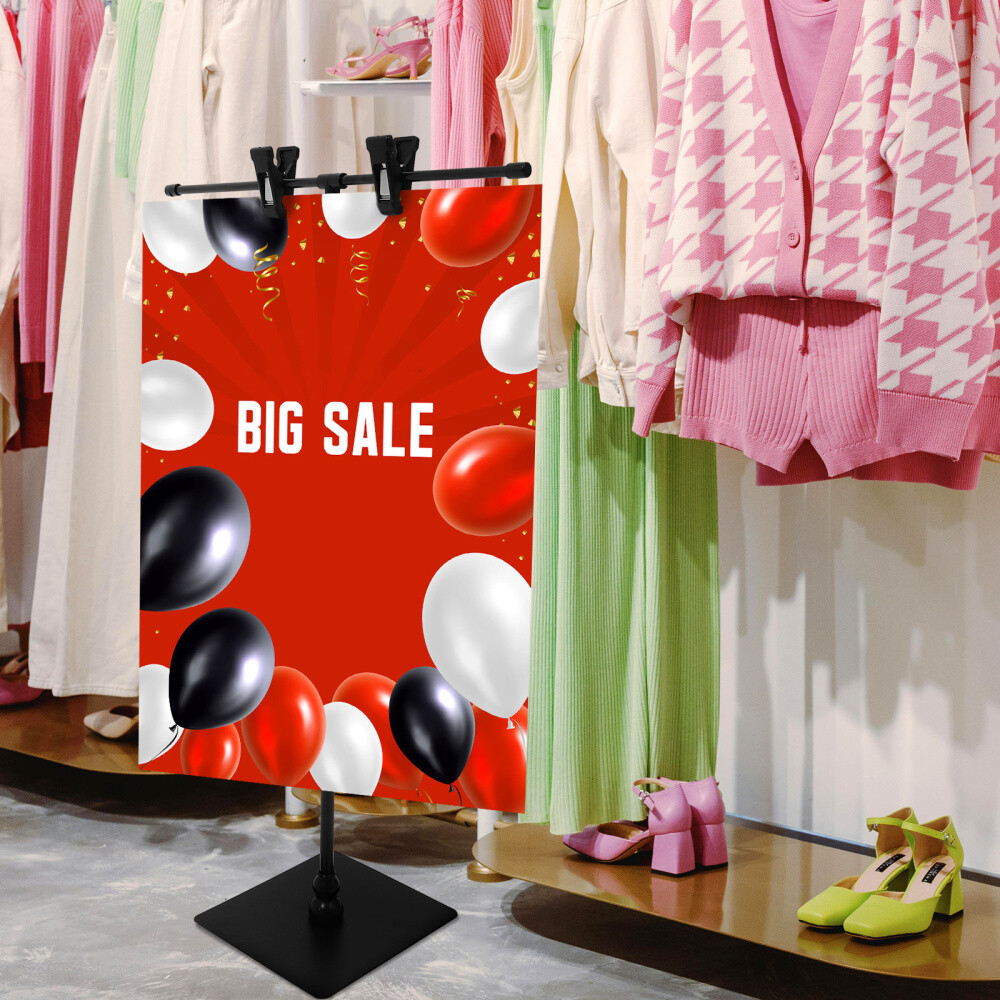 Poster Stand Advertising Stand Retractable Banner Stand T Shaped Sign ...