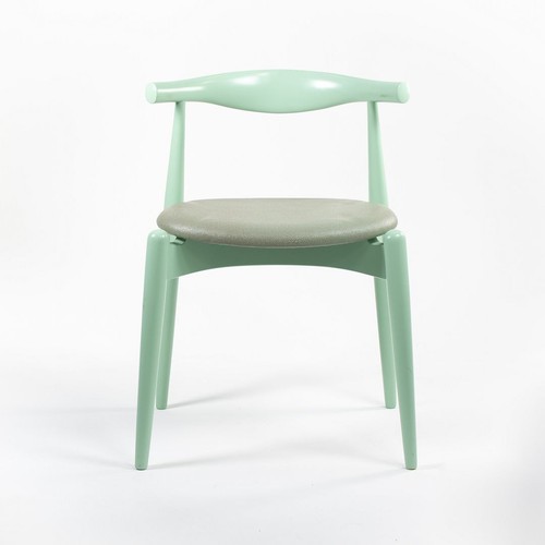 2021 CH20 Elbow Dining Chair by Hans Wegner for Carl Hansen Mint Green & Leather - Picture 10 of 12