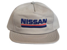 Vintage Nissan Gray Foam Lined Adjustable Snapback Hat Cap