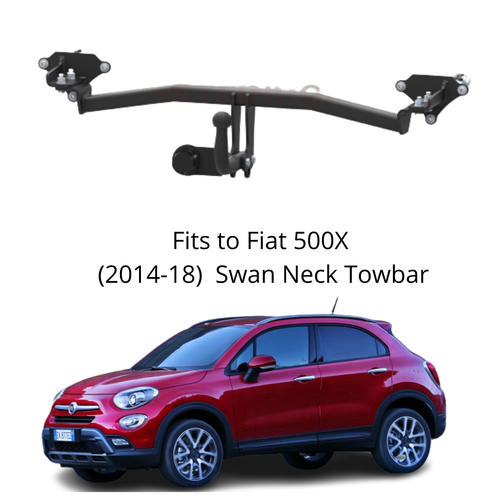 Swan Neck Tow Bar For FIAT 500X (201418) & NO ELECTRICS J067 eBay