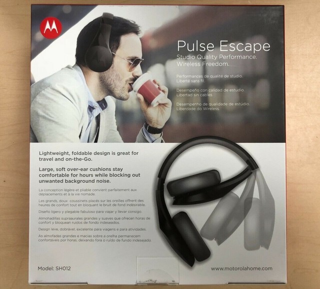Motorola Pulse Escape Bluetooth Wireless Over-ear Headphones Mic SH012BK  for sale online | eBay