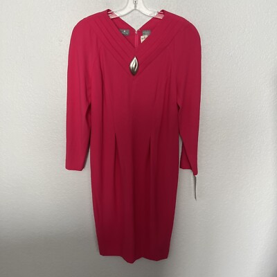 NWT Vintage Liz Claiborne Dresses 90s Style Pink 3/4 Sleeve Pencil Dress  Dance | eBay