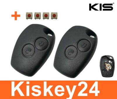 2x 2Tasten Schlüssel Gehäuse für Renault Twingo Clio Kangoo Wind + 4x TASTER