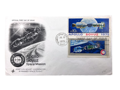 US Soviet Russian Apollo Soyuz Space Mission Commemorative Stamp Cover 1975