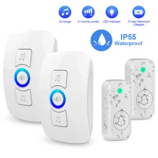 KERUI Waterproof Wireless Doorbell Adjustable Volume 1000FT Receiver 32 Chime US