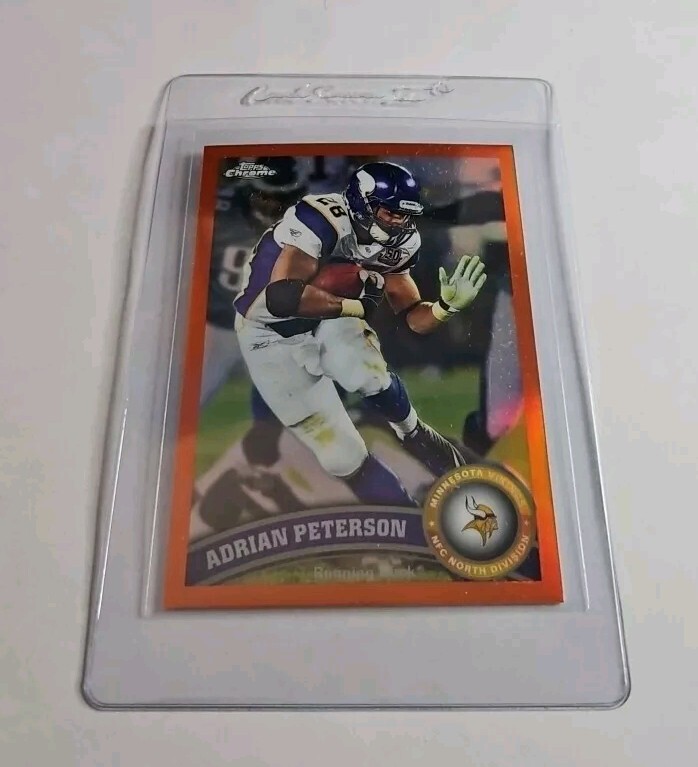2011 Topps Chrome Orange Refractor Adrian Peterson #220 Minnesota Vikings