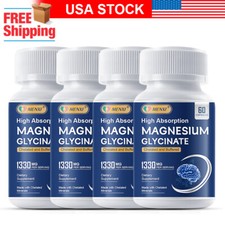 Pure Chelated Magnesium Glycinate 1330 mg - 60 Capsules Sleep Support Bone