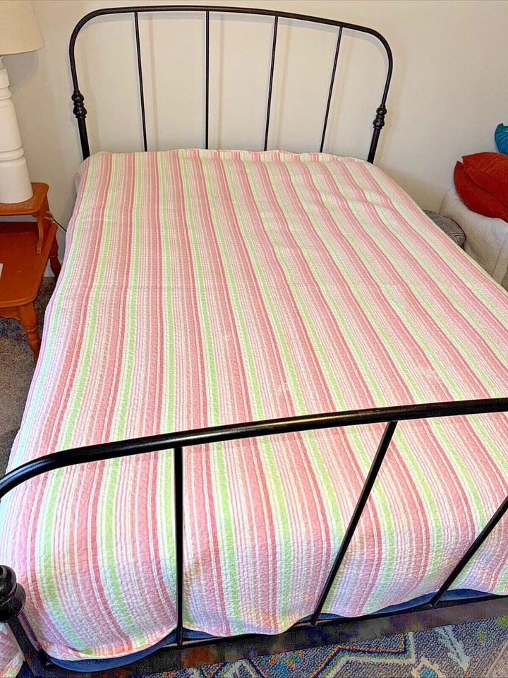 Edredón reversible de algodón con borde festoneado tamaño completo/queen ~ ¡ENVÍO GRATUITO! Foto 2 de 4