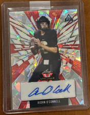 2023 Aidan O'Connell Leaf Valiant Red Crystals RC AUTO SP #D 3/4 Gorgeous Card!
