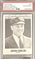 1979 TCMA #87 JOCKO CONLAN RENATA GALASSO AUTOGRAPH PSA AUTHENTIC 