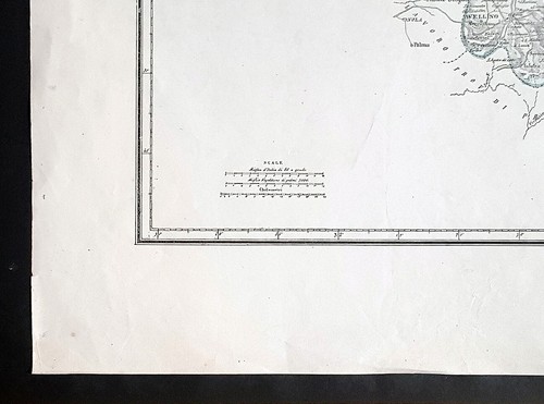 stampa antica mappa carta geografica RARA Filippo Cirelli Molise principato 1857 - Picture 5 of 7