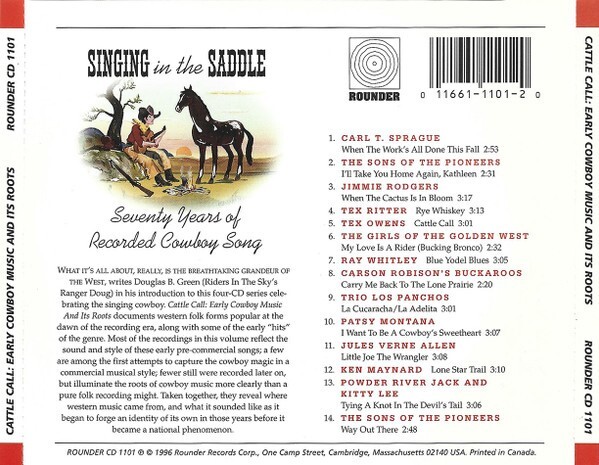 Cattle Call: Early Cowboy Music and Its Roots by Various Artists