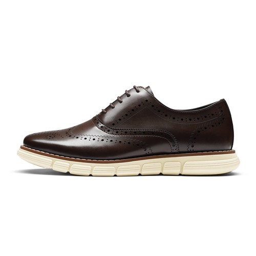 Men PU leather Dress Sneakers Casual Oxford Formal Shoes Arch support Wide Size - Picture 56 of 63
