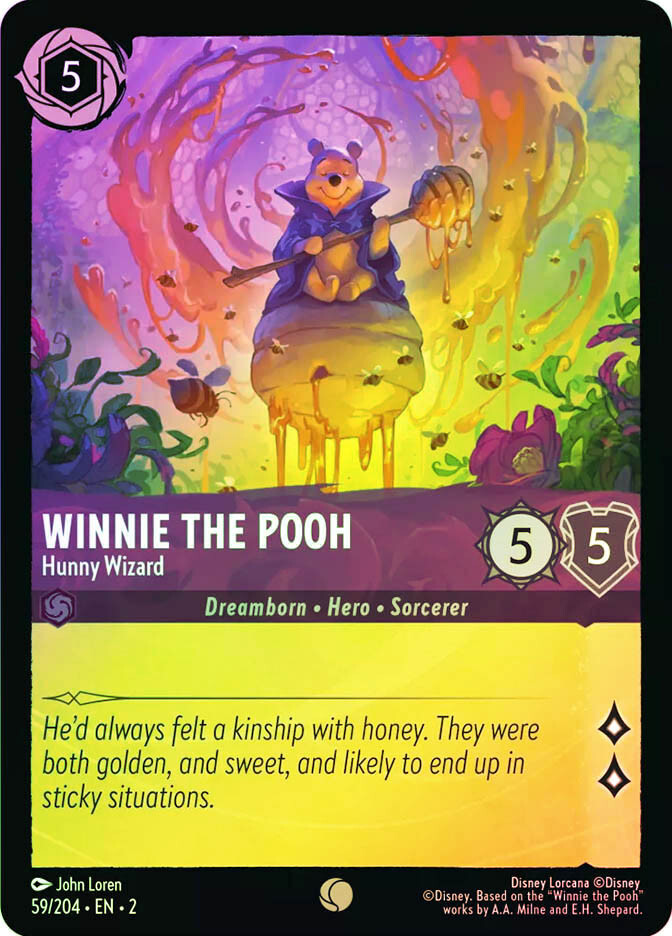 Lorcana COLD FOIL Winnie the Pooh - Hunny Wizard - Rise of