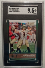 2016 Panini Score Drew Brees 199 Jumbo End Zone 1/1 9.5