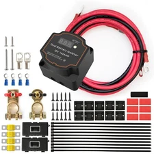 Battery Isolator 12V with 16.4ft 7AWG Cable Kit, 140AMP Split Charge Relay Ki...