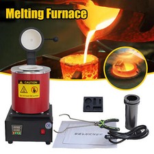 3KG Digital Metal Melting Furnace Jewelry Smelter Kiln Refining Gold Silver 110V