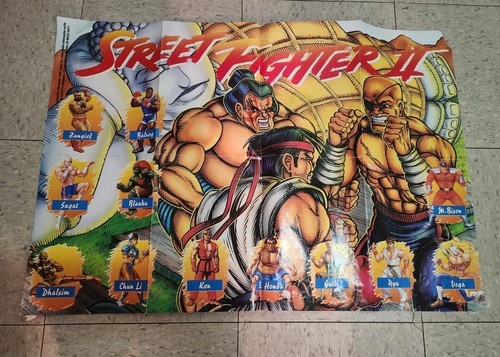 Street Fighter II Original 1992 December Game Pro magazine double sided poster - Picture 3 of 12