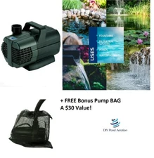 OASE Waterfall Fountain Pond Pump 6600 GPH 26' Head 120v +Free BAG 3 yr Warranty