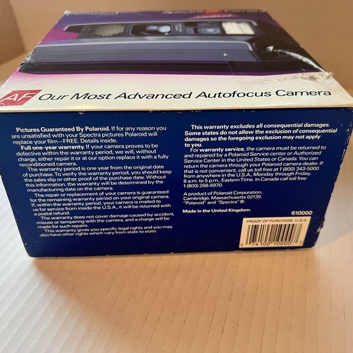 Vintage Polaroid Spectra AF Instant Camera New in Box NIB Autofocus - Picture 5 of 13