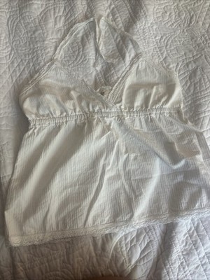 John Galt White Lace Halter Tank Top Size XS