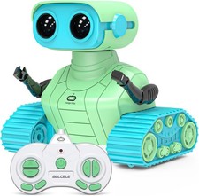 ALLCELE Robot Toys, Rechargeable RC Robots for Kids Standard, Green Blue